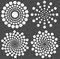 6x6" Reusable Dot Mandala Stencil – Spiral Dot Mandala Painting Template for DIY Crafts on Wood, Canvas, Paper, Fabric, Walls, Floors & Tiles